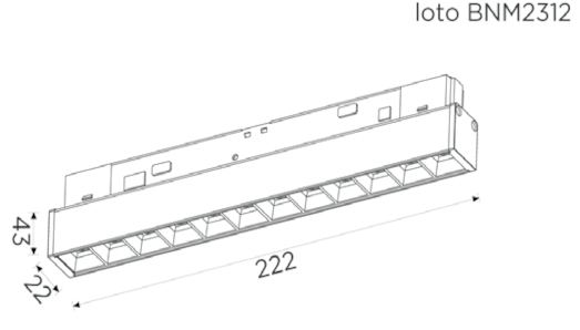 LOTO-L disegno 222x23x43