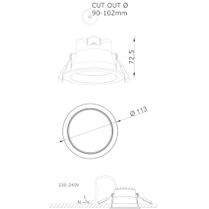 Alu-Led 10W - scorrimento disegno