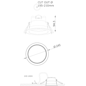 Alu-Led 25W - scorrimento disegno